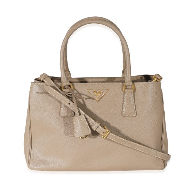 130426 fv Prada Beige Saffiano Medium Lux Galleria Tote