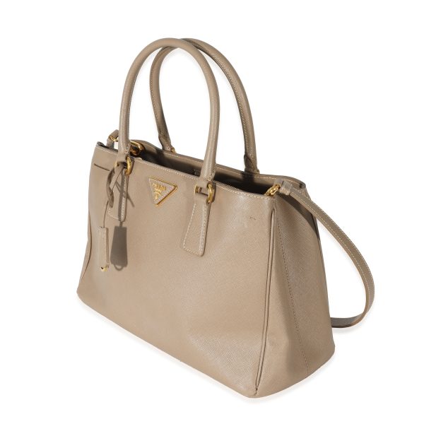 130426 sv Prada Beige Saffiano Medium Lux Galleria Tote