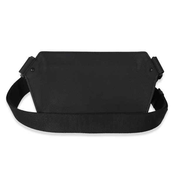 130442 pv Louis Vuitton Black Leather Aerogram Sling Bag