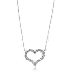 130458 fv Tiffany Co Large Diamond Heart Pendant in Platinum 196 CTW