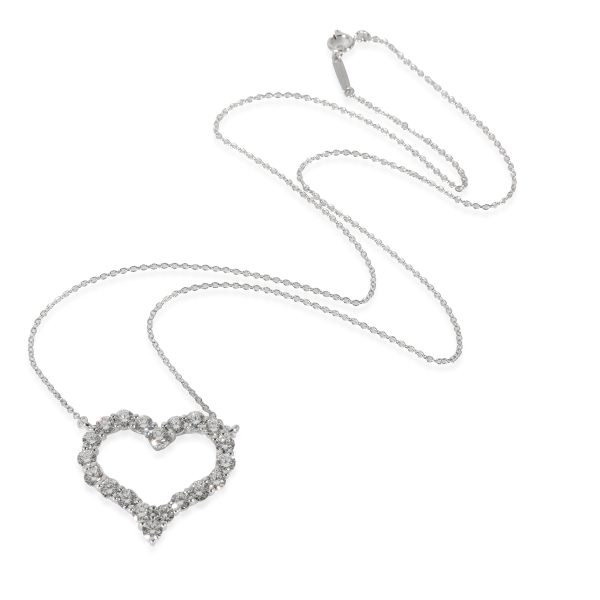 130458 pv Tiffany Co Large Diamond Heart Pendant in Platinum 196 CTW