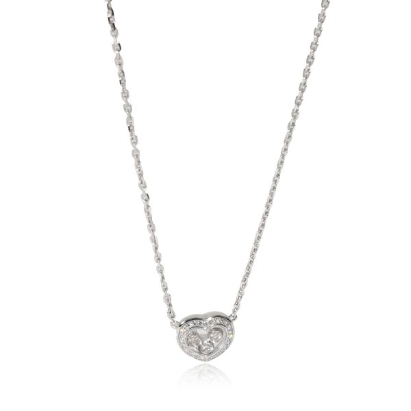 130474 fv e1badb35 cbc7 45c4 9bd4 576e8b3bcad5 Chopard Happy Diamonds Icons Heart Necklace in 18k White Gold 035 CTW