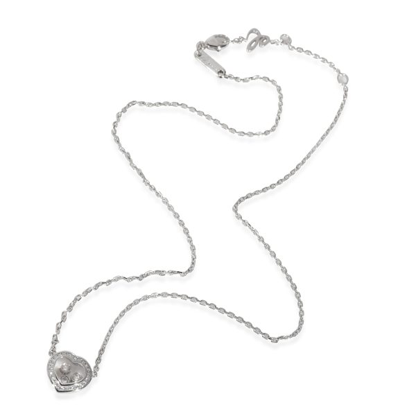 130474 pv 9704b365 c284 4623 ab9a c3bbcd5eb135 Chopard Happy Diamonds Icons Heart Necklace in 18k White Gold 035 CTW