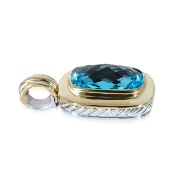 130476 av 09689c2c ca7c 4834 b97b 82e4e0d42a27 David Yurman Albion Blue Topaz Pendant in 18k Yellow GoldSterling Silver