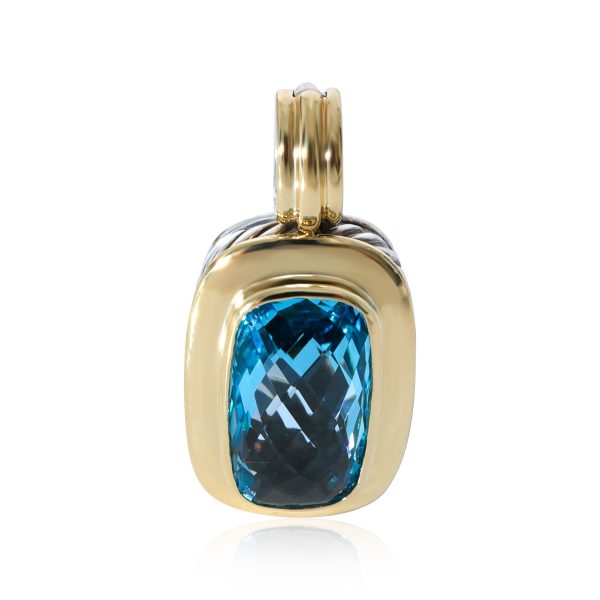 130476 fv 46cf1d48 fb5e 44de 85a3 0ad45b1fb5b9 David Yurman Albion Blue Topaz Pendant in 18k Yellow GoldSterling Silver