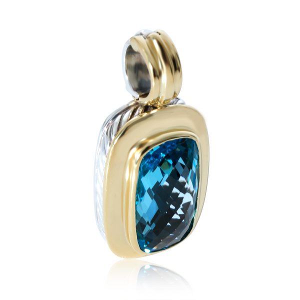 130476 sv 982c53ef 8da7 436f 9cb1 ba4a42f2aae9 David Yurman Albion Blue Topaz Pendant in 18k Yellow GoldSterling Silver