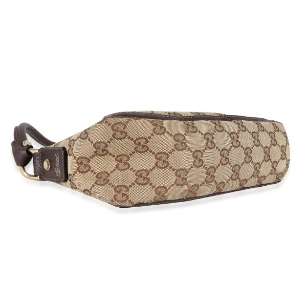 130499 clasp b291831b 9f41 4cf0 b2c2 a7a154bfa8ed Gucci Beige GG Canvas Abbey D Ring Pochette