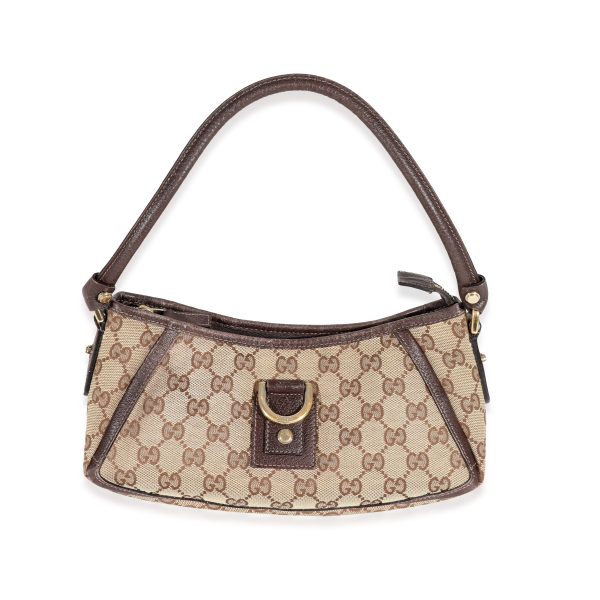 130499 fv 8321d16f 1b8e 4d8f 8668 fa28cbe1be95 Gucci Beige GG Canvas Abbey D Ring Pochette