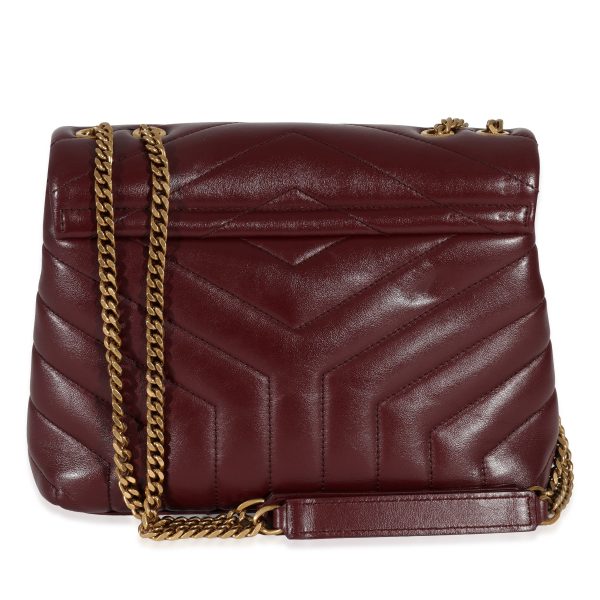 130500 pv 694acfad ed05 4583 9c89 a3cbd2110741 Saint Laurent Burgundy Calfskin Quilted Monogram Small Loulou Bag