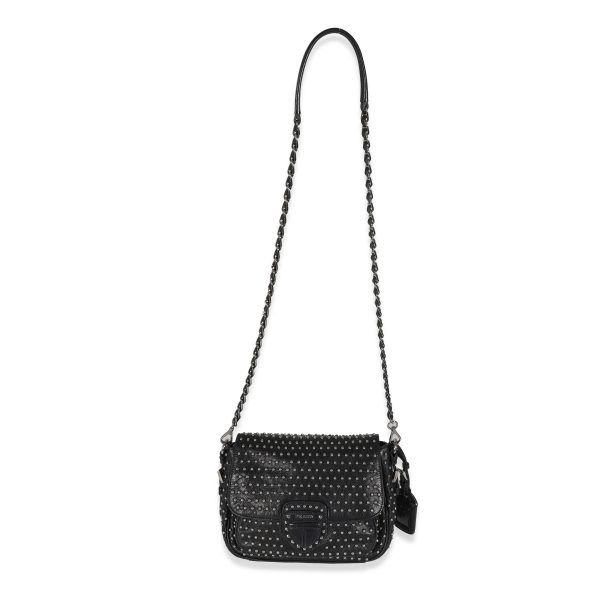 130514 ad1 9df1b456 cf41 4f41 8b77 6f8beceecb11 Prada Black Soft Calfskin Studded Flap Bag