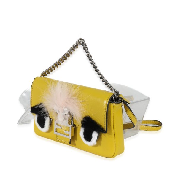 130515 sv Fendi Yellow Nappa Micro Buggie Baguette