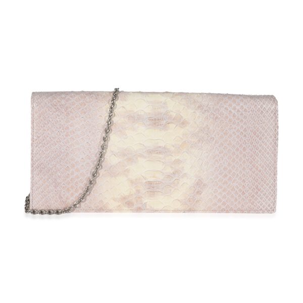 130548 pv Christian Dior Pink Python Lady Dior Clutch