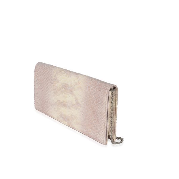 130548 sv Christian Dior Pink Python Lady Dior Clutch