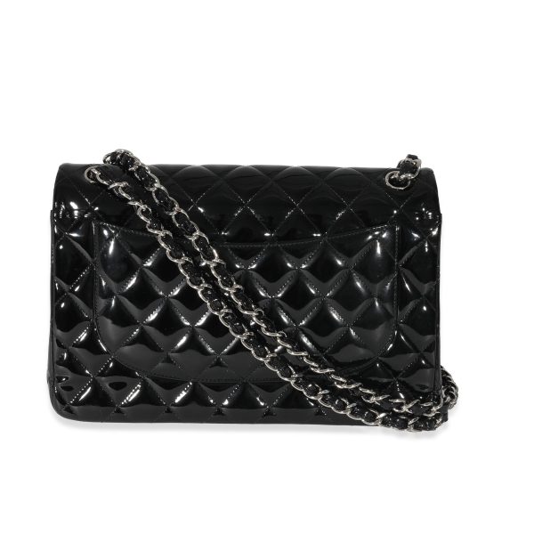 130565 pv 50bc4fe6 ef3e 4975 b51b cf35a4e92974 Chanel Black Patent Classic Jumbo Double Flap Bag