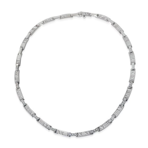130569 pv Tiffany Co Atlas Diamond Collar Necklace in 18k White Gold 15 CTW