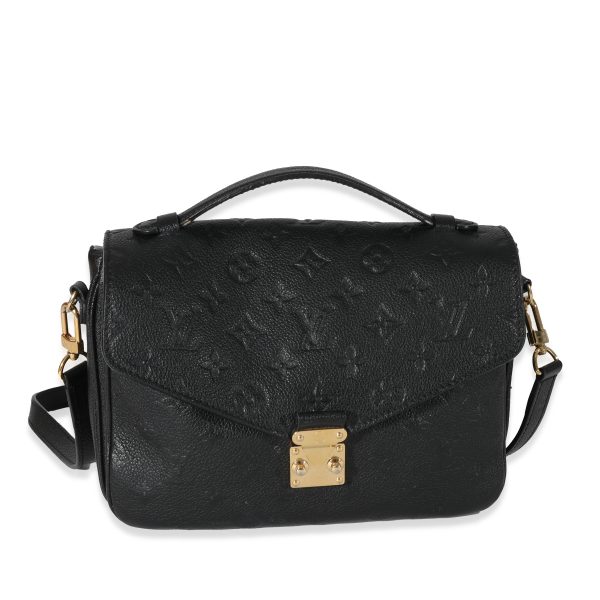 130571 fv Louis Vuitton Black Monogram Empreinte Pochette Metis