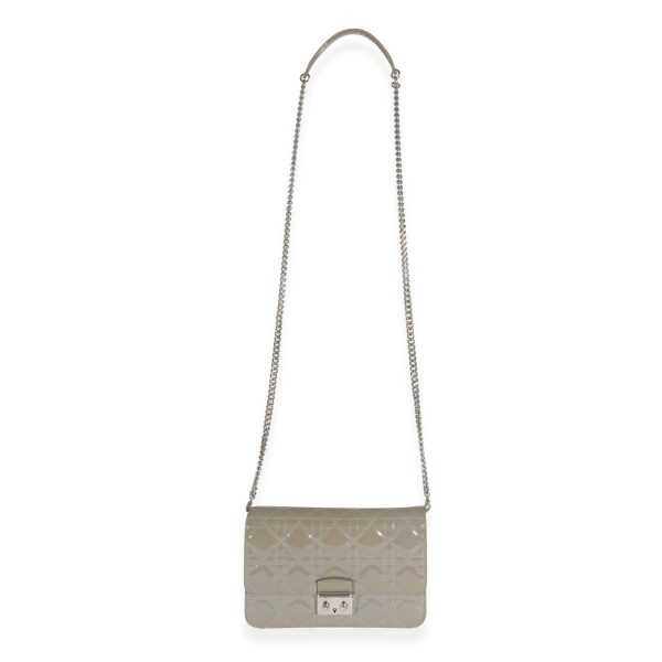 130600 bv dd06f6bb 50f0 4431 abd7 a0055d047d7d Christian Dior Grey Patent Miss Dior Promenade Pouch