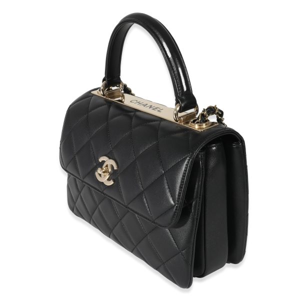 130605 pv 3c4823e2 b0cf 460e b42b d4ce6dadcb9c Chanel Black Lambskin Small Trendy Flap Bag