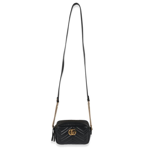 130615 bv 008cb861 0b9c 4d47 8d0f 2797b9f71771 Gucci Black Matelassé GG Marmont Mini Bag