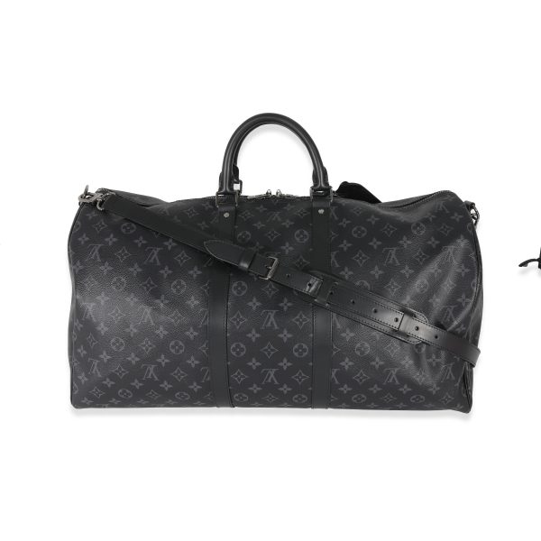 130711 fv c5c4ec10 f615 4548 a8ca 07b58a6a34f6 Louis Vuitton Canvas Monogram Eclipse Keepall Bandoulière 55