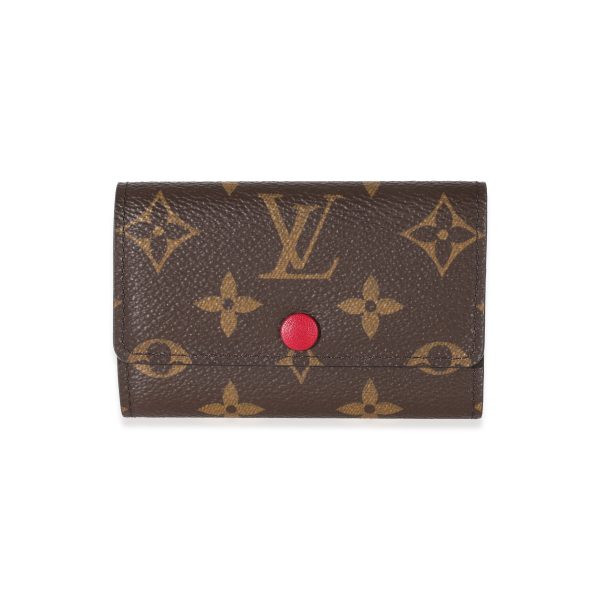 130724 fv Louis Vuitton Monogram Canvas Fuchsia 6 Key Holder