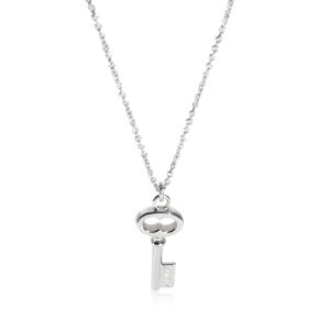 130726 fv Tiffany Co Mini Oval Key Pendant in Sterling Silver