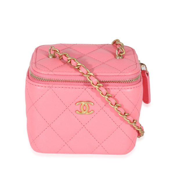 130748 fv 47a86493 26a1 4045 ad0b 538abb0dc196 Chanel Pink Lambskin Coco Pearl Crush Mini Vanity Case