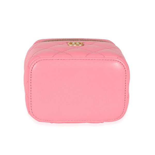 130748 stamp ac815b9f 5e50 444f a493 9391e92ad751 Chanel Pink Lambskin Coco Pearl Crush Mini Vanity Case