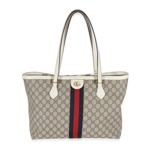 130773 fv Gucci GG Supreme Monogram Medium Ophidia Shopping Tote