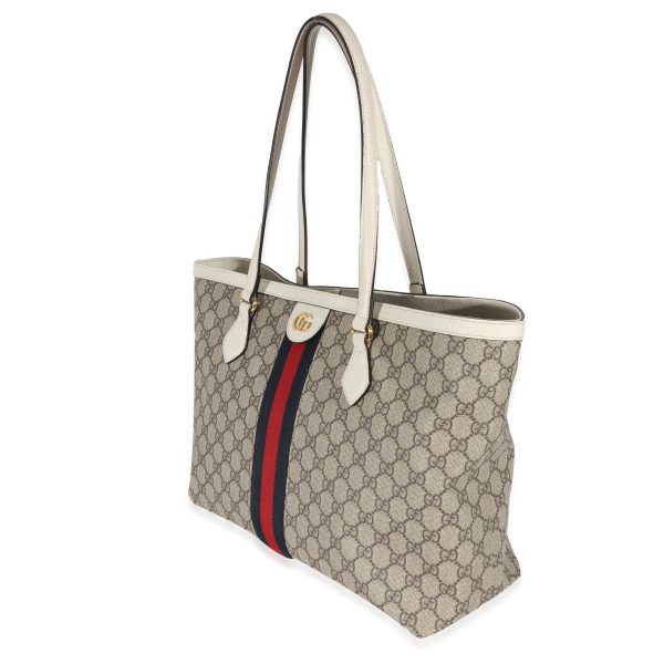 130773 sv Gucci GG Supreme Monogram Medium Ophidia Shopping Tote