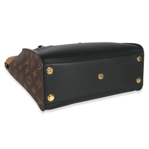 130780 clasp 500b57c3 6efd 49ea 8860 8d9c6f187ac1 Louis Vuitton Black Tan Calfskin And Monogram Canvas On My Side MM