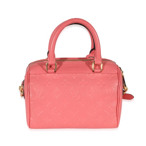 130793 pv Louis Vuitton Pink Monogram Empreinte Speedy Bandoulière NM 20