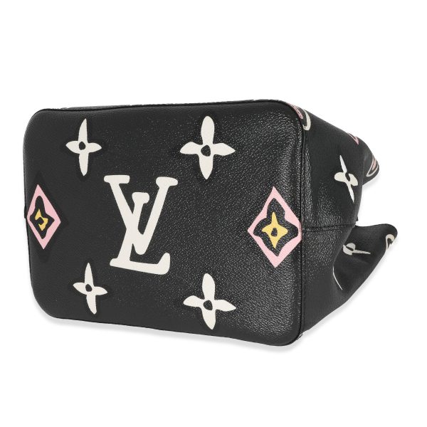 130804 box Louis Vuitton Black Giant Monogram Canvas Wild At Heart NeoNoe MM