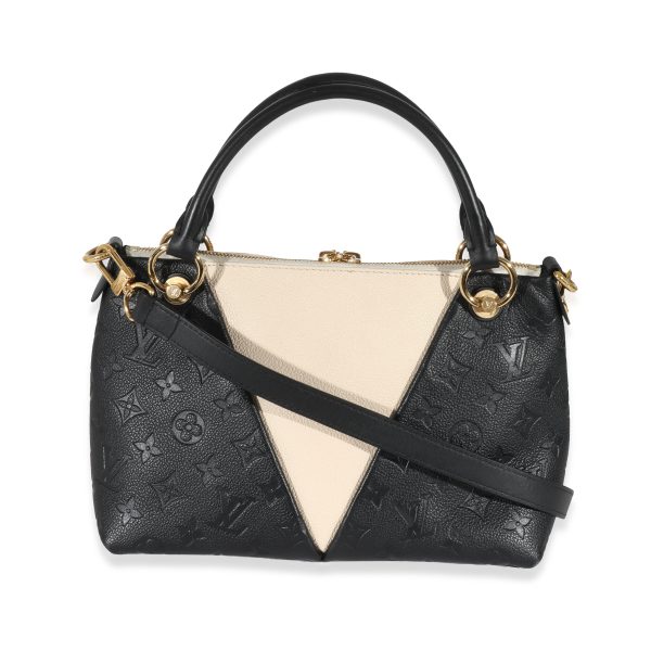 130823 pv Louis Vuitton Black Beige Monogram Empreinte V Tote BB