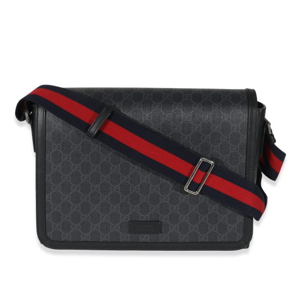 130860 fv 19e344d0 af97 45af 8c79 7173e44d452b Gucci GG Supreme Canvas Web Flap Messenger Bag