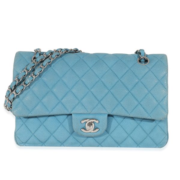 130867 fv 61421def c55e 4b72 87a7 dfe129a393c5 Chanel Blue Matte Caviar Medium Classic Double Flap Bag