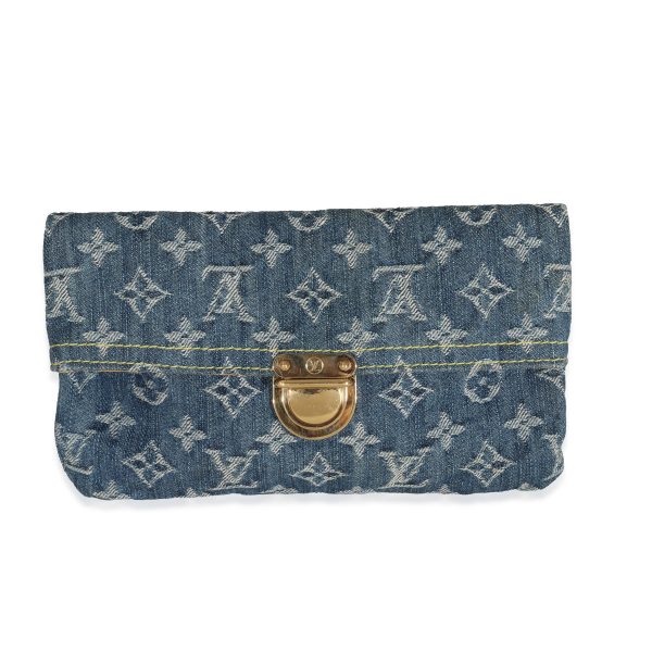 130874 fv 0a956d1a fd6b 4fd2 b4e9 0607a06f0724 Louis Vuitton Blue Monogram Denim Plat Pochette