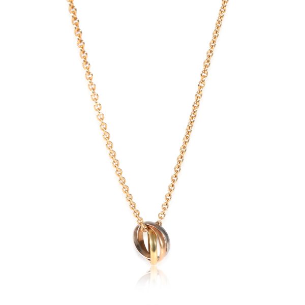 130881 fv Cartier Vintage Trinity Necklace in 18k 3 Tone Gold