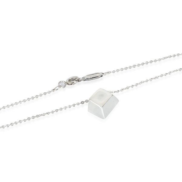 130908 clasp Tiffany Co Frank Gehry Torque Cube Pendant in Sterling Silver