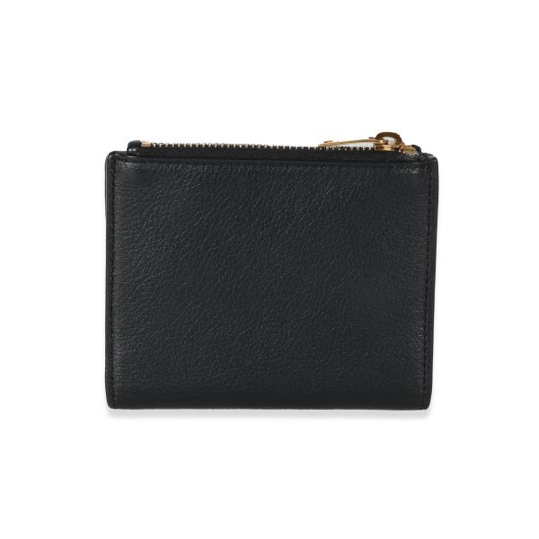 130924 pv 24152387 3220 4109 995b 8881d9c6698d Saint Laurent Black Leather Tiny Cassandre Bifold Wallet