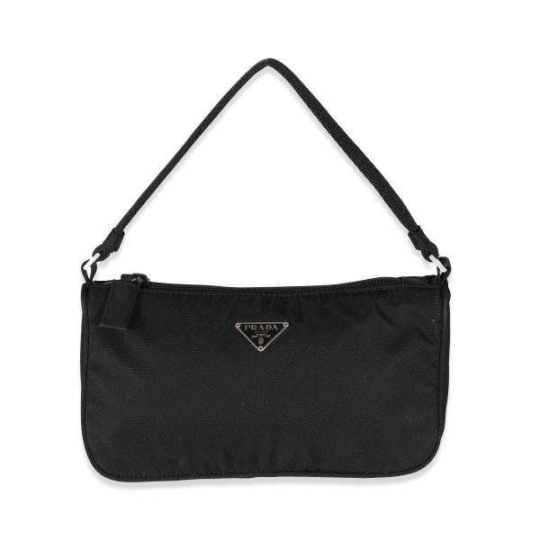 130946 fv e1d725df 0777 4617 a422 b60fa26640e0 Prada Black Nylon Tessuto Pochette