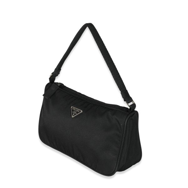 130946 sv d70d7a31 8ec0 43c7 b1cb f839fcecbda9 Prada Black Nylon Tessuto Pochette