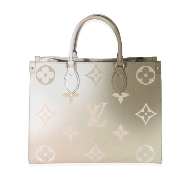 130960 fv Louis Vuitton Sunset Kaki Monogram Giant Canvas OnTheGo MM