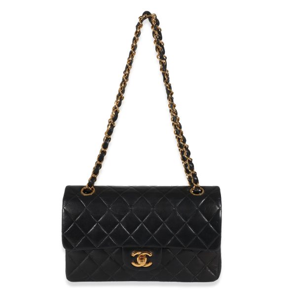 130963 bv Chanel Vintage Black Lambskin Small Classic Flap Bag