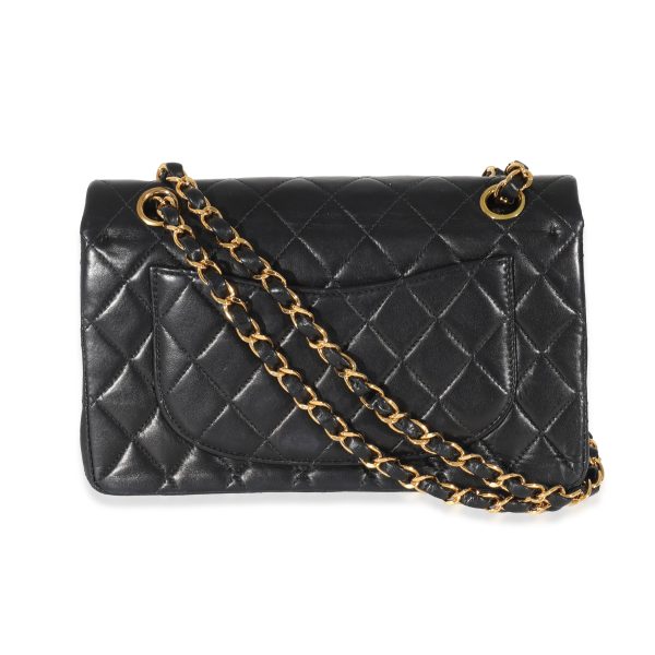 130963 pv Chanel Vintage Black Lambskin Small Classic Flap Bag