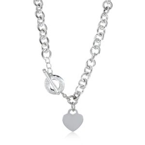 130966 fv Tiffany Co Heart Tag Toggle Necklace in Sterling Silver