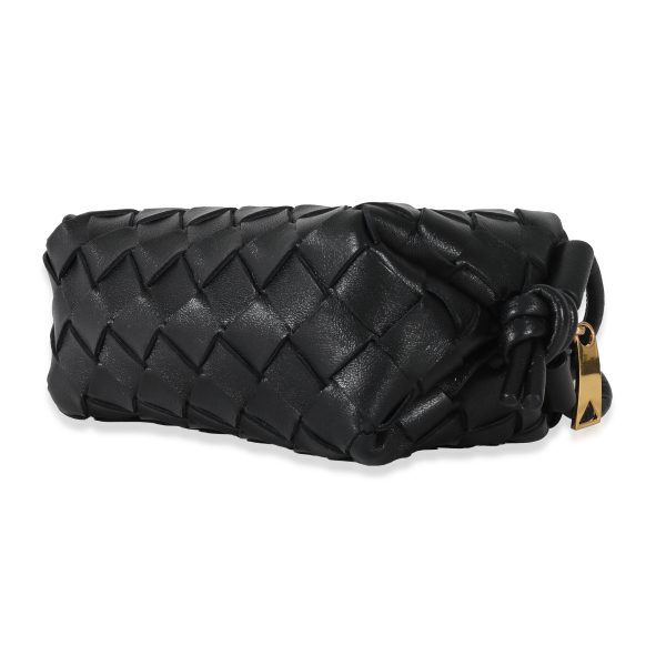 131282 box Bottega Veneta Black Intrecciato Candy Loop Camera Bag