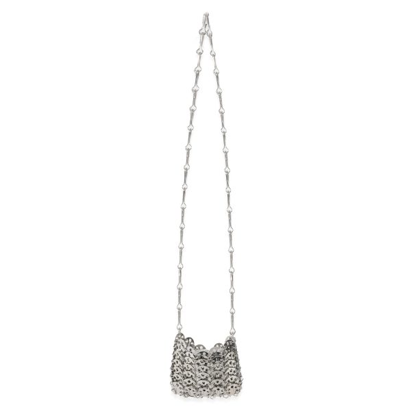 131293 fv Paco Rabanne Silver Metal Micro 1969 Bag