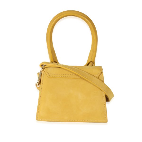 131343 pv e675ad6e 26f7 4b53 a322 7dba990da87f Jacquemus Yellow Suede Le Chiquito Bag