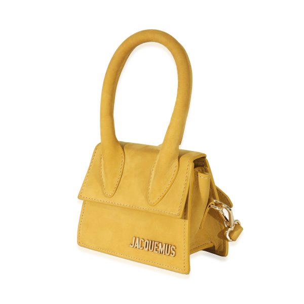 131343 sv f663bb31 5a89 462a bef8 735a7c916b0e Jacquemus Yellow Suede Le Chiquito Bag